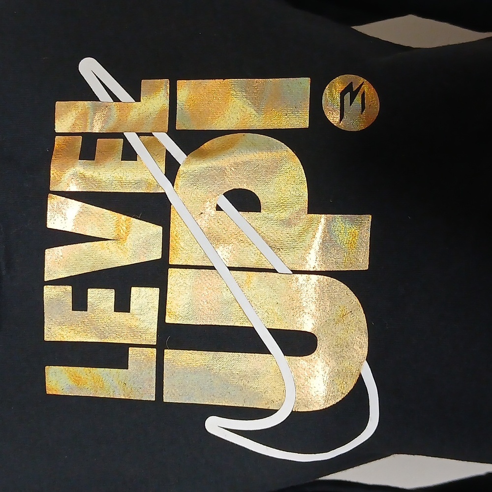 Nike Black And Gold Hooded Sweat Shirt Size Large - Picture 3 of 14